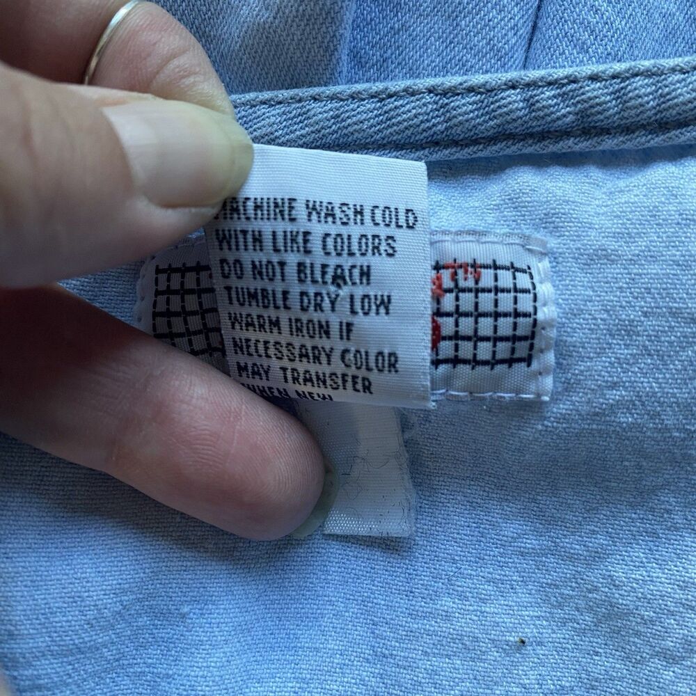 Vintage 80’s Fads Cotton Button Up Dress. Pockets. Large. Boho. Casual. - Picture 13 of 14